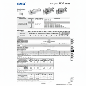 MGGLB20-75-HL de vérin de guidage pneumatique SMC - Product Image 1