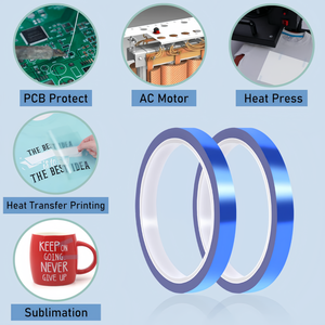 เทป PET สี<span class=keywords><strong>น</strong></span>้ำเงิน GOC ขนาด 0.06 มม. พร้อมกาวซิลิโค<span class=keywords><strong>น</strong></span> ตัวอย่างฟรี เทปฉ<span class=keywords><strong>น</strong></span>วนกั<span class=keywords><strong>น</strong></span>ความร้อนสูงสำหรับซ่อมสายเคเบิลและสายไฟ - Product Image 4