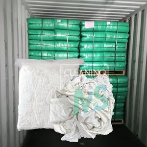 Chiffons en coton blanc très résistants, en pur coton, pour le nettoyage des ateliers d'acier, l'élimination des graisses et huiles lourdes - Product Image 1