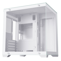 Boîtier PC SNOWMAN M-ATX/ITX Tour Moyenne Double Verre Trempé Double Chambre 2.5SSD*3 Noir Ordinateur de Jeu de Bureau