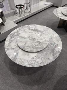 Mesa de comedor de mármol gris Calacatta Mesa de comedor de piedra de lujo - Product Image 5