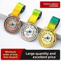 Médailles personnalisées en métal et cuivre électroplaqué pour les jours sportifs scolaires, basket-ball, marathon, or, argent, bronze, impression couleur