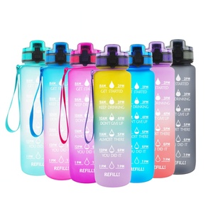 Botella de Agua Motivacional Personalizada de 32 oz, Gran Capacidad, Flujo Rápido, para Deportes al Aire Libre, Bodas, Promociones, Regalos de Bienvenida, con Marcador de Tiempo - Product Image 1