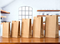 Bolsa de Papel Kraft Reciclado Clásica, Biodegradable, Ecológica, Universal, Reciclable, Compostable, con Fondo Cuadrado, para Alimentos, Ropa y Zapatos