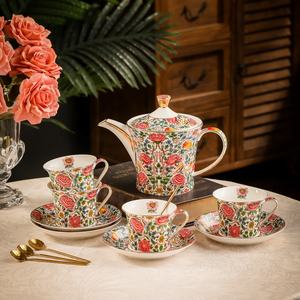 Rose Garden Afternoon <b>Tea</b> Cup <b>Set</b> Gift Box Wedding <b>Party</b> Porcelain Luxury Floral Coffee and <b>Tea</b> Cup <b>Set</b> - Product Image 3