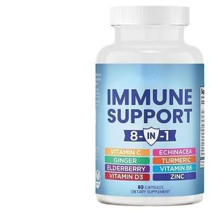 Complément alimentaire OEM 8-en-1 : Capsules de soutien immunitaire avec Échinacée, <span class=keywords><strong>Zinc</strong></span>, <span class=keywords><strong>Vitamine</strong></span> <span class=keywords><strong>D</strong></span> 5000 UI, Curcuma, Curcumine <span class=keywords><strong>et</strong></span> Gingembre - Product Image 4