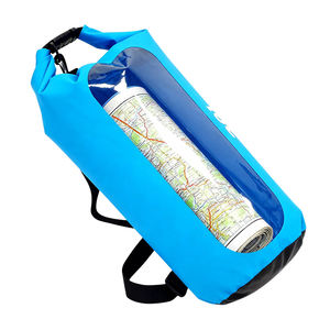 Sac étanche en PVC de 15 L avec fermeture à enroulement pour kayak, escalade, plage et voyage, avec fenêtre de visualisation transparente - Product Image 1