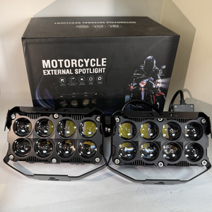 Faro Universal para Motocicleta, Mini Faro LED para Auto, 72W, 3 <span class=keywords><strong>Ojos</strong></span>, Blanco + Amarillo, Luz de Conducción, <span class=keywords><strong>Ojos</strong></span> de <span class=keywords><strong>Demonio</strong></span> - Product Image 2