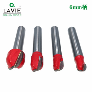 Lavie Round Bottom Router Bit 6mm Shank Carbide Woodworking Knife For <b>Engraving</b> <b>Machine</b> 1/4 To 1 Inch Set - Product Image 3