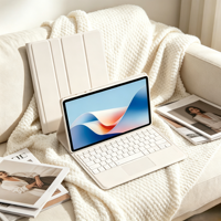 Étui de clavier antichoc en cuir PU bleu compatible avec iPad 10.9 2022, pavé tactile détachable et support pour stylet