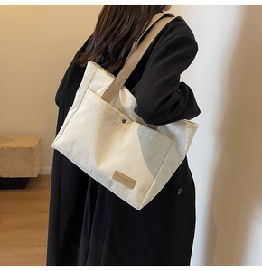 Sacs d'école en velours côtelé 2024, sacs à <span class=keywords><strong>main</strong></span> pour femmes, grands sacs à <span class=keywords><strong>main</strong></span> de haute qualité, sacs fourre-tout tendance pour femmes, sacs à bandoulière pour femmes - Product Image 3