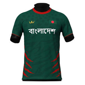 Maillots de football personnalisés, impression de nom et de numéro, tenue d'équipe, sublimation, maillot de foot vert, Bangladesh - Product Image 1