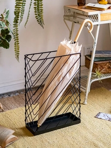 Supporto per ombrellone <span class=keywords><strong>rettangolare</strong></span> multifunzionale in filo metallico nero all'ingrosso per la decorazione domestica - Product Image 4