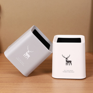 Mystic Arts Desktop Trash Can PP Material Lidless Office Study Storage <b>Bin</b> <b>Large</b> Capacity Square Design - Product Image 2