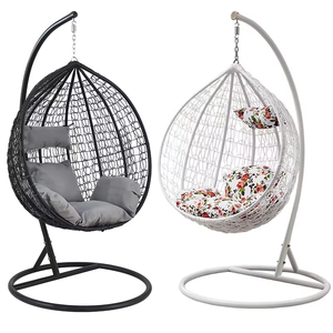 <span class=keywords><strong>Sedia</strong></span> a dondolo a forma di uovo di alta qualità resistente tessuto a mano in Rattan grande carico in metallo di lusso pieghevole <span class=keywords><strong>sedia</strong></span> da giardino per camera da letto - Product Image 3