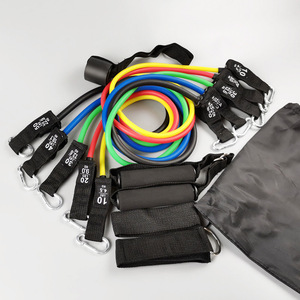 Ensemble de cordes de tension multifonctionnelles portables et durables en TPE, 11 pièces, bande de résistance de 100 lb pour la remise en forme - Product Image 1