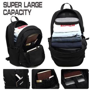Custom Waterproof Large Capacity Geometric Pattern Zipper Closure <strong>Black</strong> <strong>School</strong> <strong>Backpack</strong> with USB Port for Students Laptop - Product Image 4