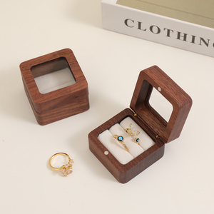 Caja de Almacenamiento Portátil Mini de Madera Maciza Retro de Lujo para Collares, Pendientes, Anillos y Joyas - Product Image 6