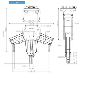 Robot colaborativo de alcance de brazo de 1300 mm de 6 ejes, robot de recogida y caída de carga útil de 10kg <span class=keywords><strong>UR</strong></span> 10 con pinza robótica Onrobot RG6 - Product Image 5