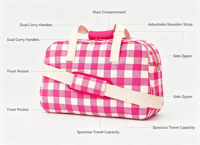 Sac de sport en polyester durable à imprimé géométrique personnalisé, léger, unisexe, grand format, avec fermeture éclair