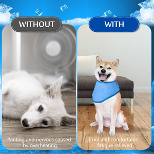 Bandana Rinfrescante per Cani di Alta Qualità, Sciarpa Regolabile a Raffreddamento Istantaneo, Collare Dissipatore di Calore Estivo per Cani di Piccola, Media e Grande Taglia - Product Image 4