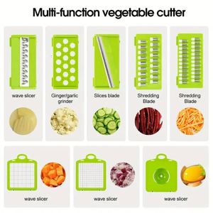 16 in 1 Multifunctional Eco-Friendly Plastic PP <b>Vegetable</b> <b>Chopper</b> Manual Home Kitchen Accessories Onion <b>Chopper</b> - Product Image 4