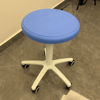 Chaise expérimentale mobile bleu clair moderne, siège étudiant en PU anti-corrosion pour salle de classe, mobilier de laboratoire, banc en métal