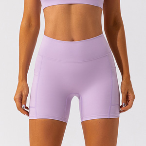 Pantaloncini Sportivi da Donna a Vita Alta con Tasche, Effetto Push-Up, <span class=keywords><strong>per</strong></span> Yoga, Corsa e Ciclismo - Abbigliamento Sportivo a Prezzo all'Ingrosso - Product Image 3