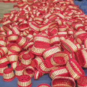 ตะกร้าสานไม้ไผ่สานสำหรับใส่ต้นไม้และดอกไม้ - Product Image 1