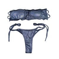 Vrouwen Badmode Bikini Tweedelige Bikini Bandeau Badmode Vrouwen Badpak Mini Micro Bikini Brazilië Hollow Out Een Stuk Badmode