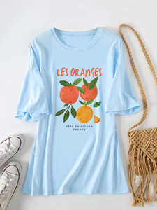 Camiseta de manga corta holgada para mujer, de alta calidad, cómoda, a la moda y con estilo, muy vendida. - Product Image 4