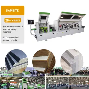 Woodworking Automatic Linear Multifunction Wood Plywood MDF PVC ABS Door Corner Rounding Edge Banding Bander Sealing Machine CE