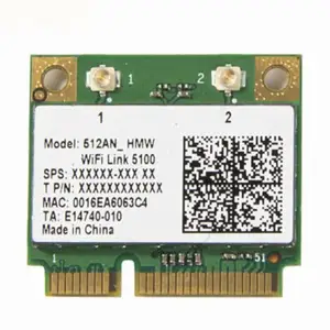 Dual band Cartão de 300Mbps Sem Fio Para Wifi 5100 512AN_HMW 802.11 a/g/n 300M Mini PCI-e Wlan Adaptador de Rede Laptop 2.4G/5Ghz
