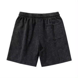 Ensemble T-shirt et short en coton surdimensionné personnalisé OEM, ensemble de shorts tricotés pour hommes, ensemble deux pièces unisexe délavé à l'acide vintage - Product Image 4