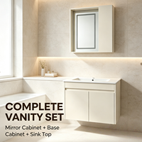 Meuble de salle de bain mural de style moderne, combinaison vasque et miroir, vente en gros d'usine