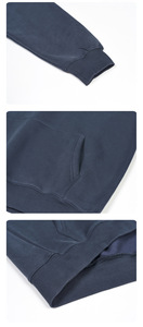 Felpa con Cappuccio Blu Navy di Alta Qualità 100% Cotone per <span class=keywords><strong>Uomo</strong></span>, Spessa in Pile, Oversize, Leggera, Personalizzabile con Logo Stampato - Product Image 3