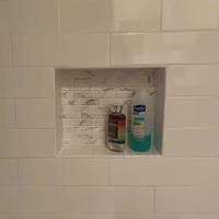 Niche de douche encastrée en plastique ABS pour hôtels et salles de bain américains