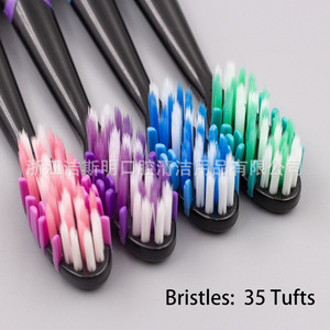 Brosse à dents pour adultes à double couleur personnalisée, poils en nylon doux, usage domestique JSM 6014 - Product Image 3