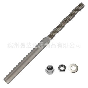 Conector de cable de acero T316, varilla recta de 1/8 3/16, accesorios para cable de acero para barandillas, uso general - Product Image 5