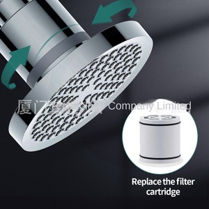 Modern 6-Inch ABS Plastic <strong>Shower</strong> <strong>Head</strong> North American Top <strong>Sprayer</strong> with Pressurized Rains Feature for Home or Hotel Bath Suites - Product Image 3