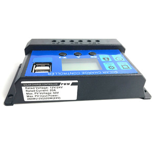 ตัวควบคุมการชาร์จพลังงานแสงอาทิตย์12V 24V PWM ตัวควบคุมแบตเตอรี่ลิเธียมพร้อมพอร์ต USB - Product Image 3