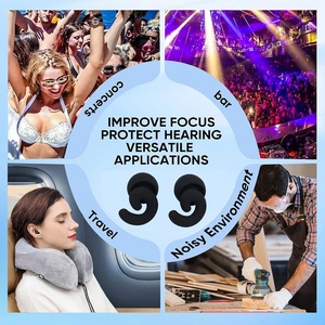 سدادات أذن مخصصة للنوم مع شعار مخصص، سدادات أذن سيليكون عازلة للضوضاء للنوم - Product Image 6