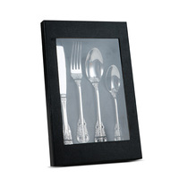 4PCS Royal Luxury Silver Gold Set de couverts en acier inoxydable de haute qualité pour restaurant hôtel mariage