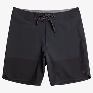 Preto Quick Dry Shorts Swimwear Board Curto Praia de Surf com Bolsos Moda Swim Trunks dos homens