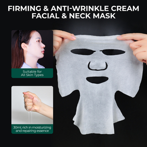 ODM <span class=keywords><strong>C</strong></span> Vitamini Canlandırı<span class=keywords><strong>c</strong></span>ı Beyazlatı<span class=keywords><strong>c</strong></span>ı Nemlendirici 2'si 1 Arada Yüz ve Boyun Maskesi Kırışıklık Karşıtı Yaşlanma Karşıtı Tüm Cilt Tipleri İçin Fabrika Direkt Satışı - Product Image 3