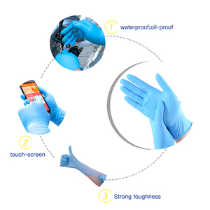 XINGYU Fábrica al por mayor Guantes de nitrilo desechables Guantes DE TRABAJO DE SEGURIDAD DE nitrilo sin polvo Guantes de nitrilo desechables sin polvo - Product Image 3
