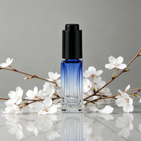 Flacon roll-on de luxe en verre dépoli carré de 5-10 ml pour huile de parfum, flacon carré en verre dépoli pour femme