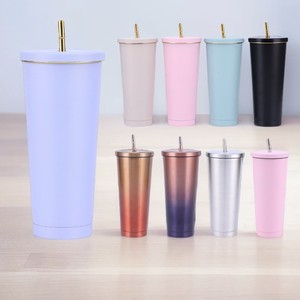 Vaso Térmico de Acero Inoxidable Yongkang de 500-750 ml, Aislado al Vacío, con Pajita, Taza de Viaje para Café, Varios Colores - Product Image 1