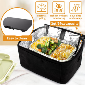 Mini Portable Personal Oven 12V 24V 110V Portable Oven Personal Microwave Electric <b>Heating</b> Lunch Box for Home Car Truck - Product Image 3