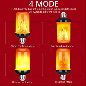 Flame Light Bulb E27 Christmas Decor <strong>Led</strong> Flickering <strong>Fire</strong> Simulated Lamps 3W <strong>Fire</strong> Lights for Indoor Outdoor Garden Holiday Decor - Product Image 4